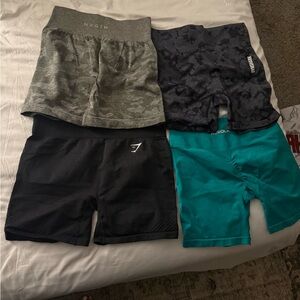Gymshark and NVGTN Camo Shorts BUNDLE - Gray and Black